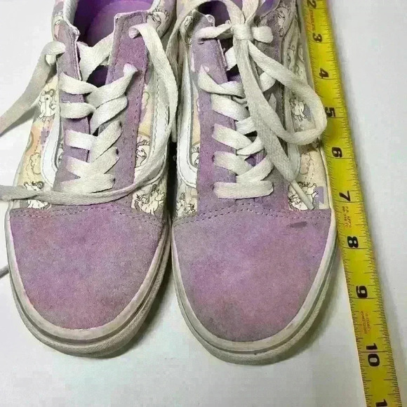 VANS Off The Walls Old School Grils Skateboard Sneakers Purple Unicorn Sz 3 Glow - Picture 7 of 10